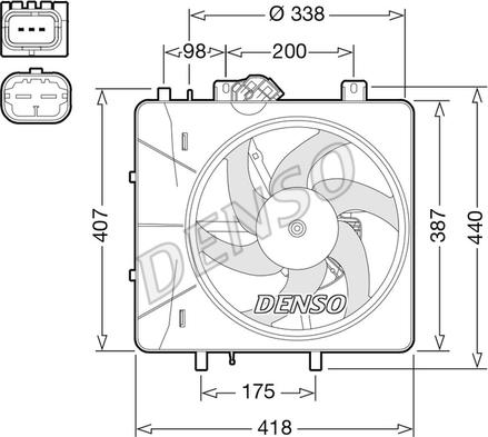 Denso DER07010 - Ventilators, Motora dzesēšanas sistēma ps1.lv