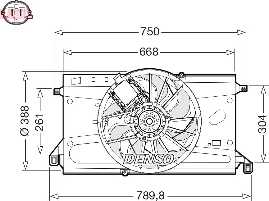 Denso DER10011 - Ventilators, Motora dzesēšanas sistēma ps1.lv