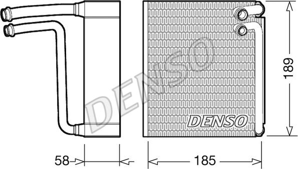 Denso DEV09025 - Iztvaikotājs, Gaisa kondicionēšanas sistēma ps1.lv