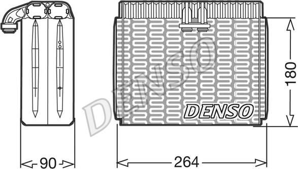 Denso DEV01010 - Iztvaikotājs, Gaisa kondicionēšanas sistēma ps1.lv