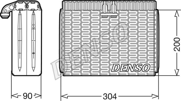 Denso DEV23004 - Iztvaikotājs, Gaisa kondicionēšanas sistēma ps1.lv