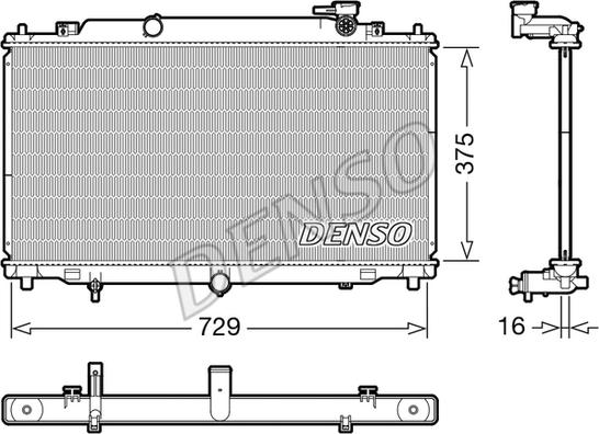 Denso DRM44048 - Radiators, Motora dzesēšanas sistēma ps1.lv