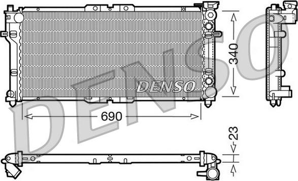 Denso DRM44004 - Radiators, Motora dzesēšanas sistēma ps1.lv