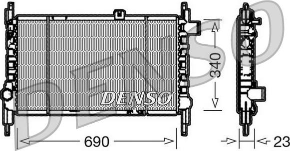 Denso DRM44003 - Radiators, Motora dzesēšanas sistēma ps1.lv