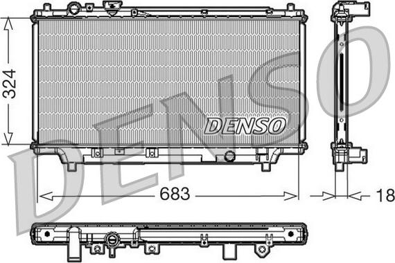 Denso DRM44002 - Radiators, Motora dzesēšanas sistēma ps1.lv