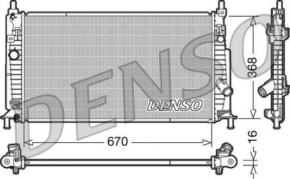 Denso DRM44020 - Radiators, Motora dzesēšanas sistēma ps1.lv