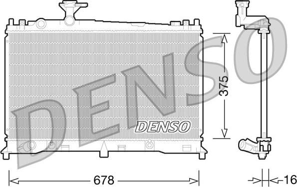 Denso DRM44027 - Radiators, Motora dzesēšanas sistēma ps1.lv