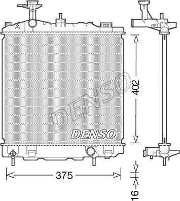 Denso DRM45041 - Radiators, Motora dzesēšanas sistēma ps1.lv