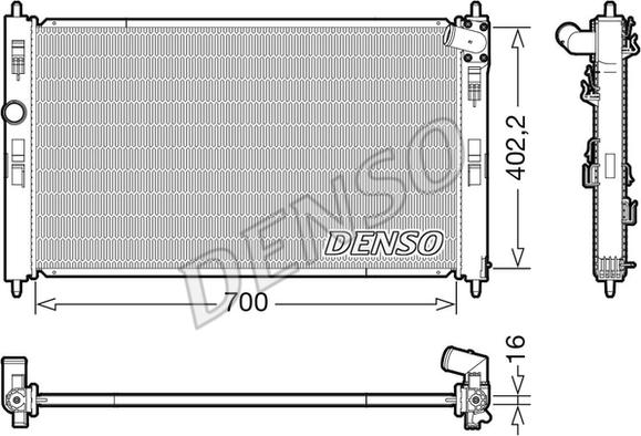 Denso DRM45050 - Radiators, Motora dzesēšanas sistēma ps1.lv