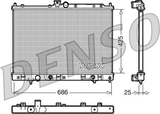 Denso DRM45030 - Radiators, Motora dzesēšanas sistēma ps1.lv