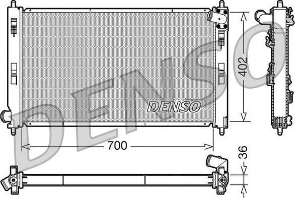 Denso DRM45029 - Radiators, Motora dzesēšanas sistēma ps1.lv