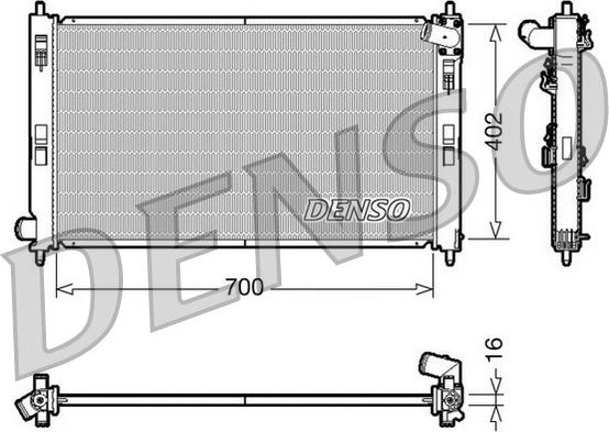 Denso DRM45023 - Radiators, Motora dzesēšanas sistēma ps1.lv