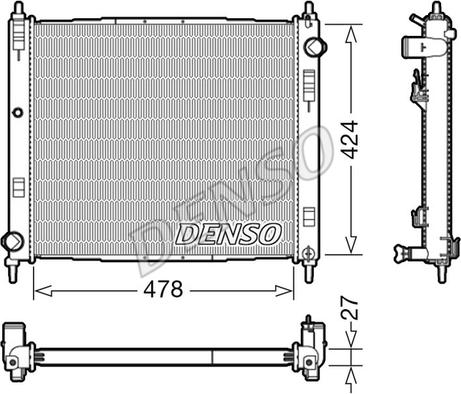 Denso DRM46044 - Radiators, Motora dzesēšanas sistēma ps1.lv