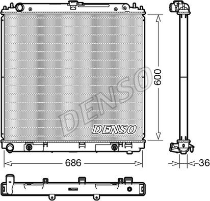 Denso DRM46042 - Radiators, Motora dzesēšanas sistēma ps1.lv