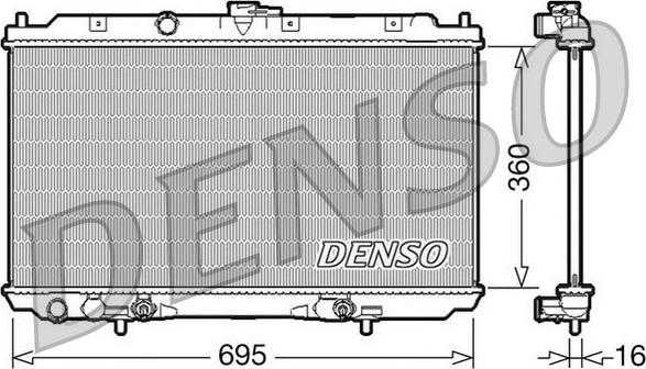 Denso DRM46024 - Radiators, Motora dzesēšanas sistēma ps1.lv