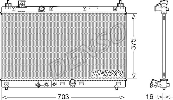 Denso DRM40045 - Radiators, Motora dzesēšanas sistēma ps1.lv