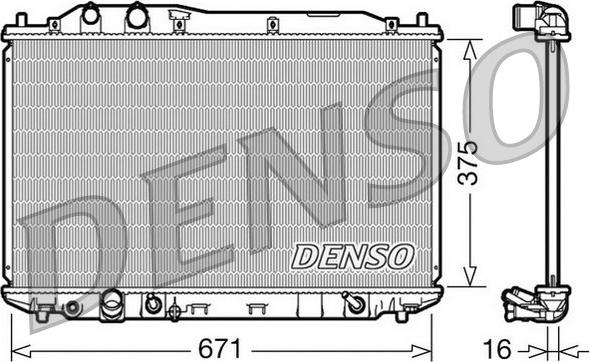 Denso DRM40018 - Radiators, Motora dzesēšanas sistēma ps1.lv