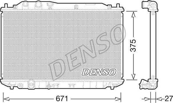 Denso DRM40029 - Radiators, Motora dzesēšanas sistēma ps1.lv