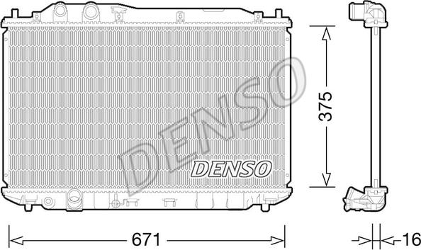 Denso DRM40028 - Radiators, Motora dzesēšanas sistēma ps1.lv