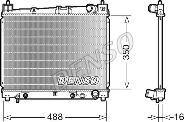 Denso DRM50080 - Radiators, Motora dzesēšanas sistēma ps1.lv