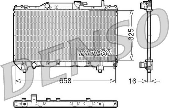 Denso DRM50028 - Radiators, Motora dzesēšanas sistēma ps1.lv