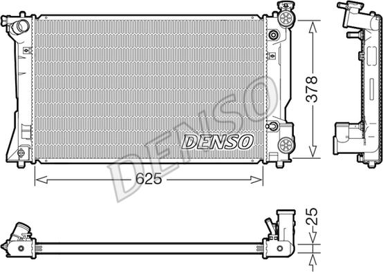 Denso DRM50145 - Radiators, Motora dzesēšanas sistēma ps1.lv