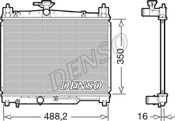 Denso DRM50101 - Radiators, Motora dzesēšanas sistēma ps1.lv