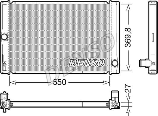 Denso DRM50123 - Radiators, Motora dzesēšanas sistēma ps1.lv