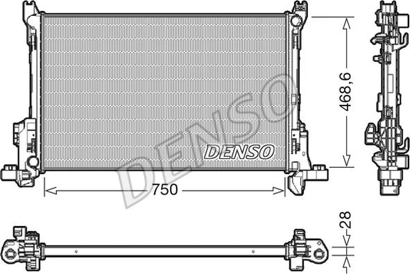 Denso DRM09174 - Radiators, Motora dzesēšanas sistēma ps1.lv