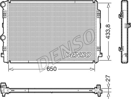 Denso DRM02044 - Radiators, Motora dzesēšanas sistēma ps1.lv