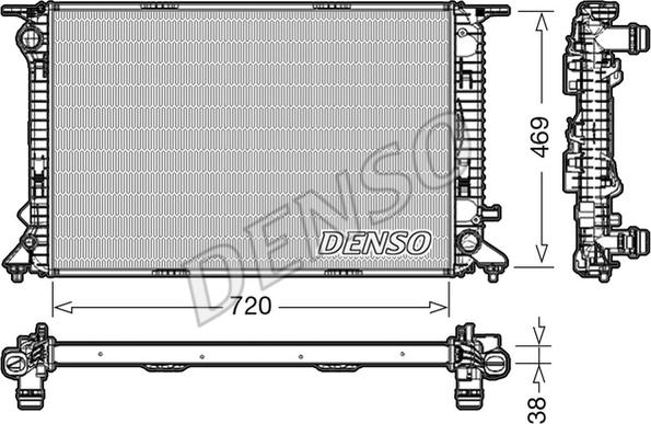 Denso DRM02024 - Radiators, Motora dzesēšanas sistēma ps1.lv