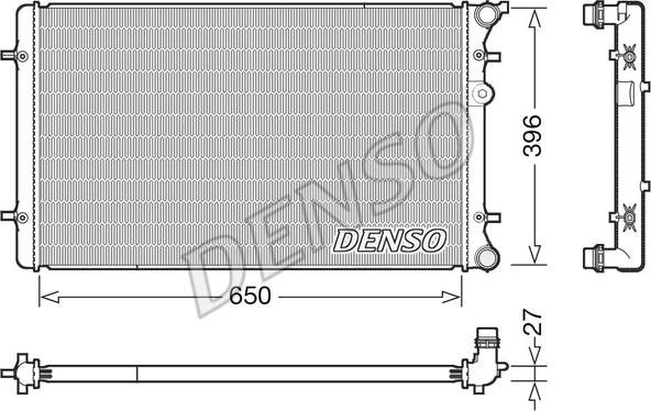 Denso DRM02025 - Radiators, Motora dzesēšanas sistēma ps1.lv