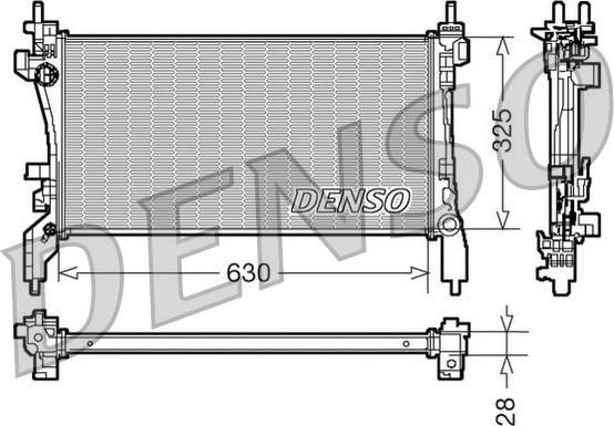 Denso DRM07041 - Radiators, Motora dzesēšanas sistēma ps1.lv