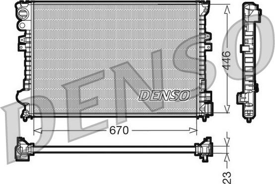 Denso DRM07055 - Radiators, Motora dzesēšanas sistēma ps1.lv