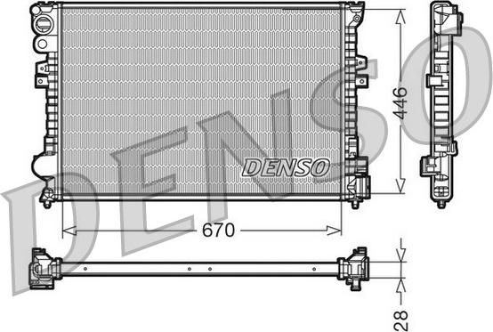 Denso DRM07050 - Radiators, Motora dzesēšanas sistēma ps1.lv