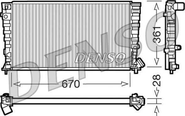 Denso DRM07030 - Radiators, Motora dzesēšanas sistēma ps1.lv