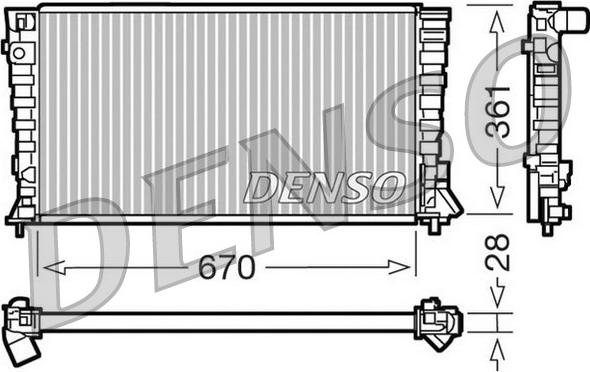 Denso DRM07020 - Radiators, Motora dzesēšanas sistēma ps1.lv