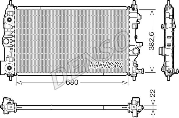 Denso DRM15008 - Radiators, Motora dzesēšanas sistēma ps1.lv