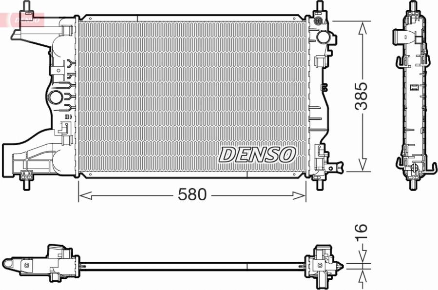 Denso DRM15017 - Radiators, Motora dzesēšanas sistēma ps1.lv