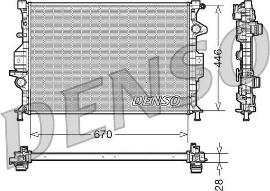 Denso DRM10088 - Radiators, Motora dzesēšanas sistēma ps1.lv