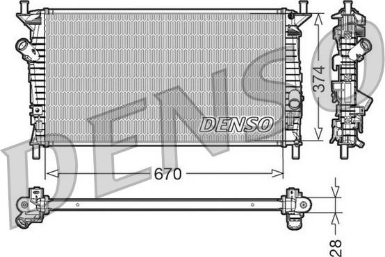 Denso DRM10074 - Radiators, Motora dzesēšanas sistēma ps1.lv