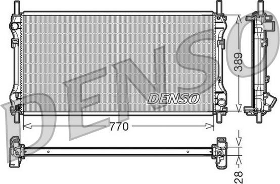 Denso DRM10104 - Radiators, Motora dzesēšanas sistēma ps1.lv