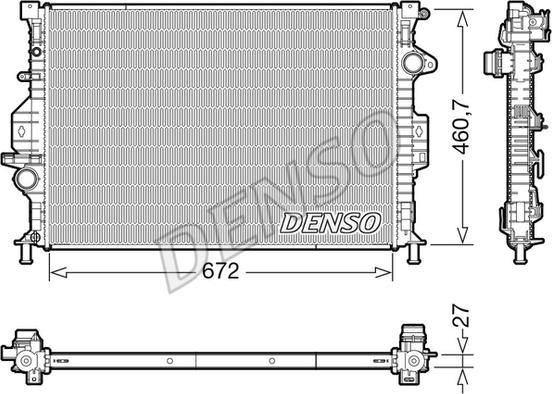 Denso DRM10115 - Radiators, Motora dzesēšanas sistēma ps1.lv