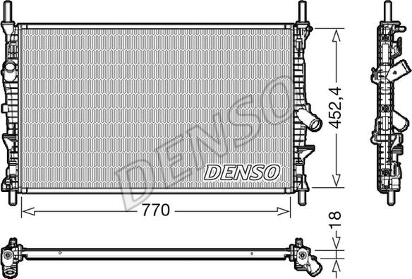 Denso DRM10111 - Radiators, Motora dzesēšanas sistēma ps1.lv