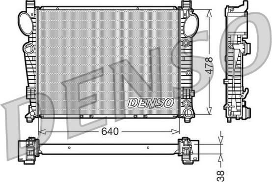 Denso DRM17095 - Radiators, Motora dzesēšanas sistēma ps1.lv