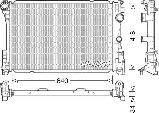 Denso DRM17049 - Radiators, Motora dzesēšanas sistēma ps1.lv