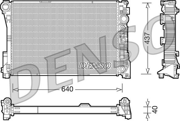 Denso DRM17046 - Radiators, Motora dzesēšanas sistēma ps1.lv