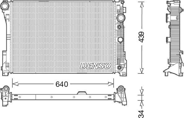 Denso DRM17048 - Radiators, Motora dzesēšanas sistēma ps1.lv