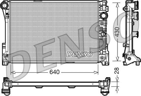 Denso DRM17043 - Radiators, Motora dzesēšanas sistēma ps1.lv