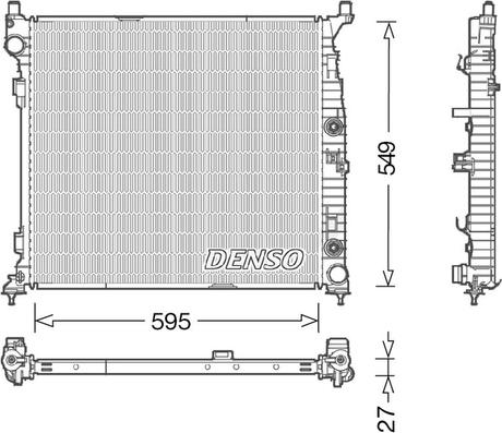 Denso DRM17055 - Radiators, Motora dzesēšanas sistēma ps1.lv